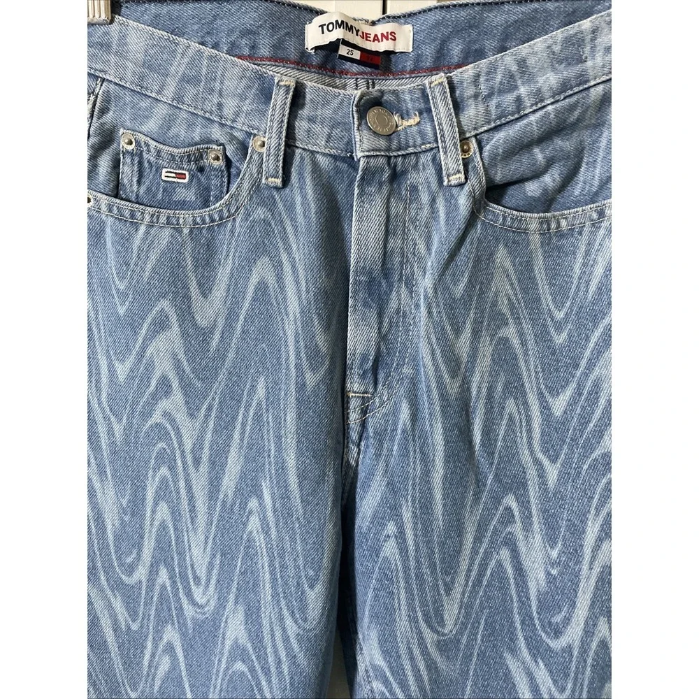 Tommy Jeans Harper High Rise Ankle Straight Psychedelic Swirl Women's 25